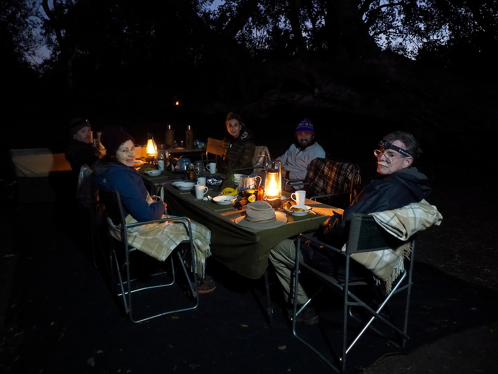 Our last breakfast at Moremi